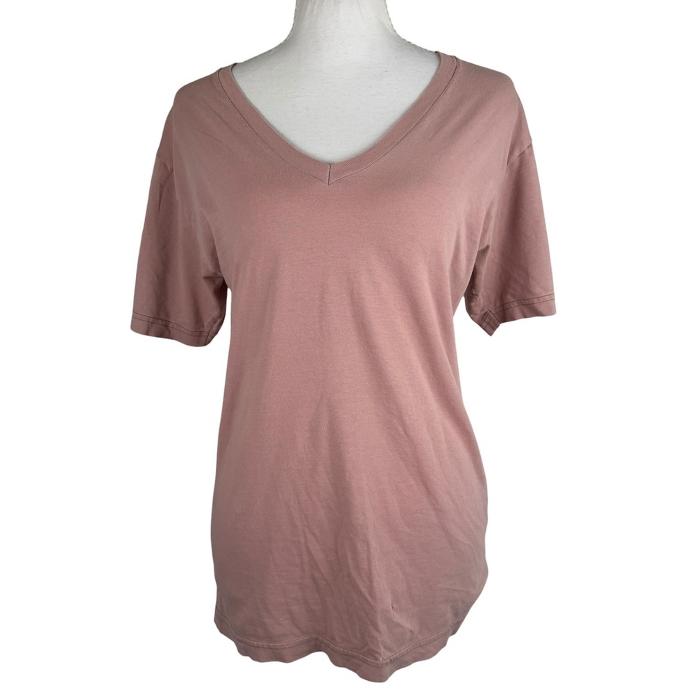 Vintage American Apparel T-Shirt Womens S Mauve V Neck Made USA Cotton Rare Tee